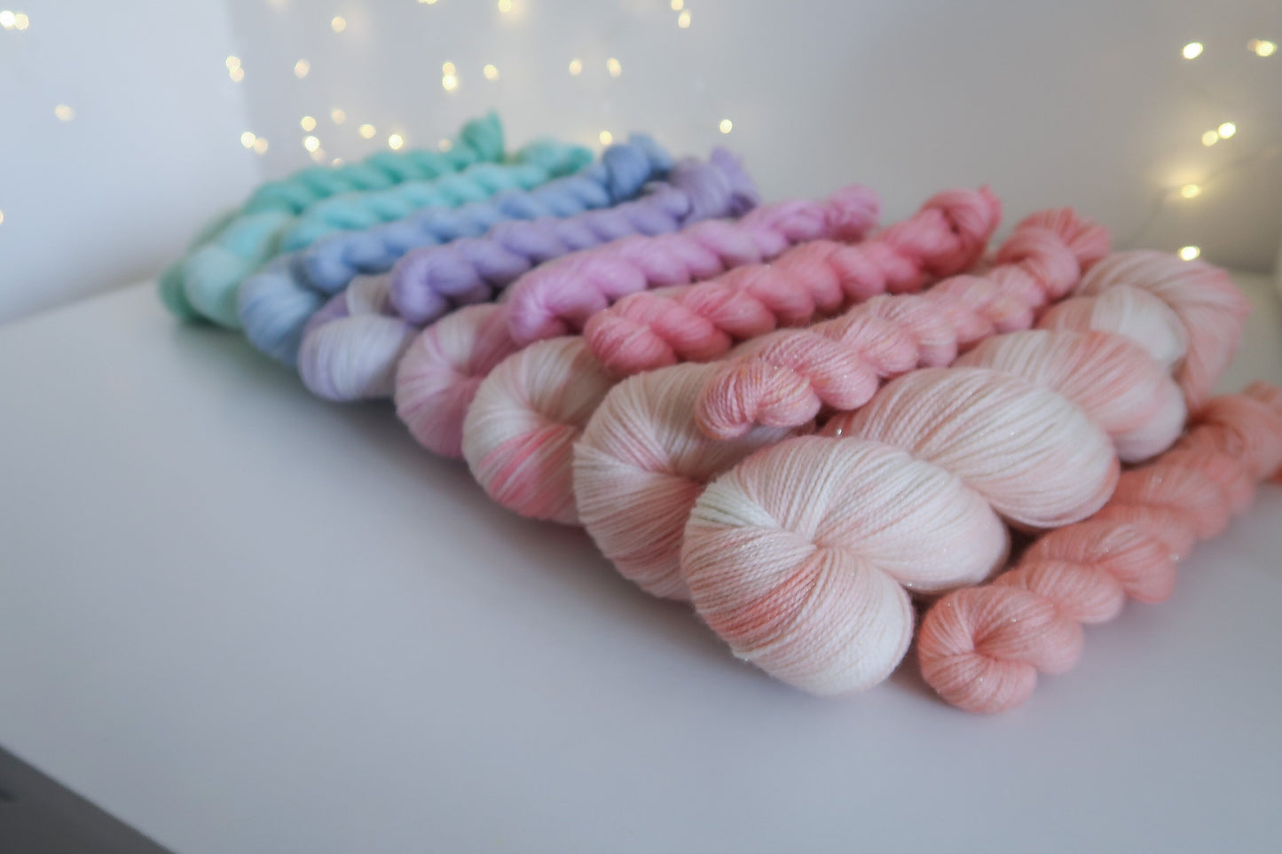 Spring Full Bundle Sock Set // HANDDYED YARN sock, dk, sparkle sock, pastel yarn, custom yarn