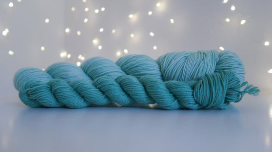 Sea Glass Sock Set // HANDDYED YARN sock, dk, sparkle sock