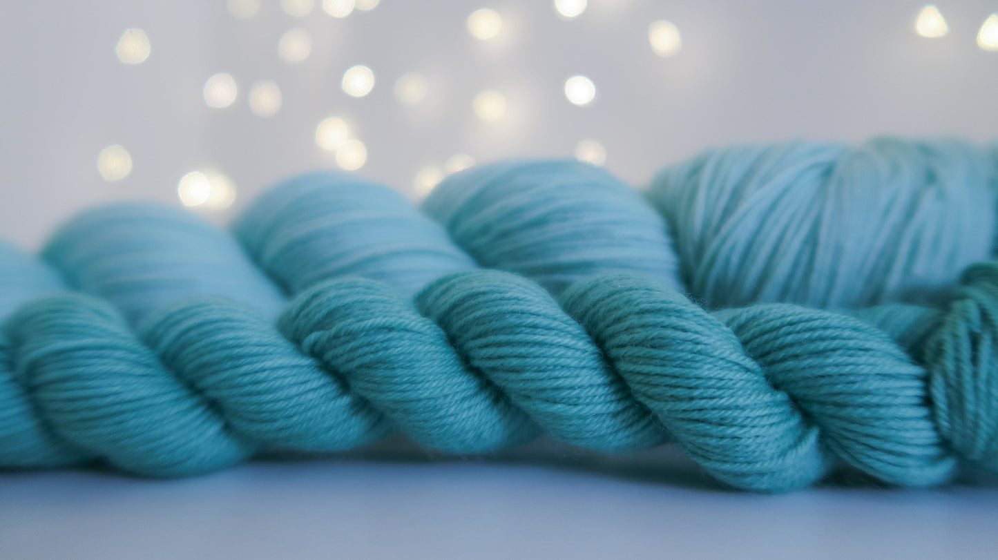 Sea Glass Sock Set // HANDDYED YARN sock, dk, sparkle sock