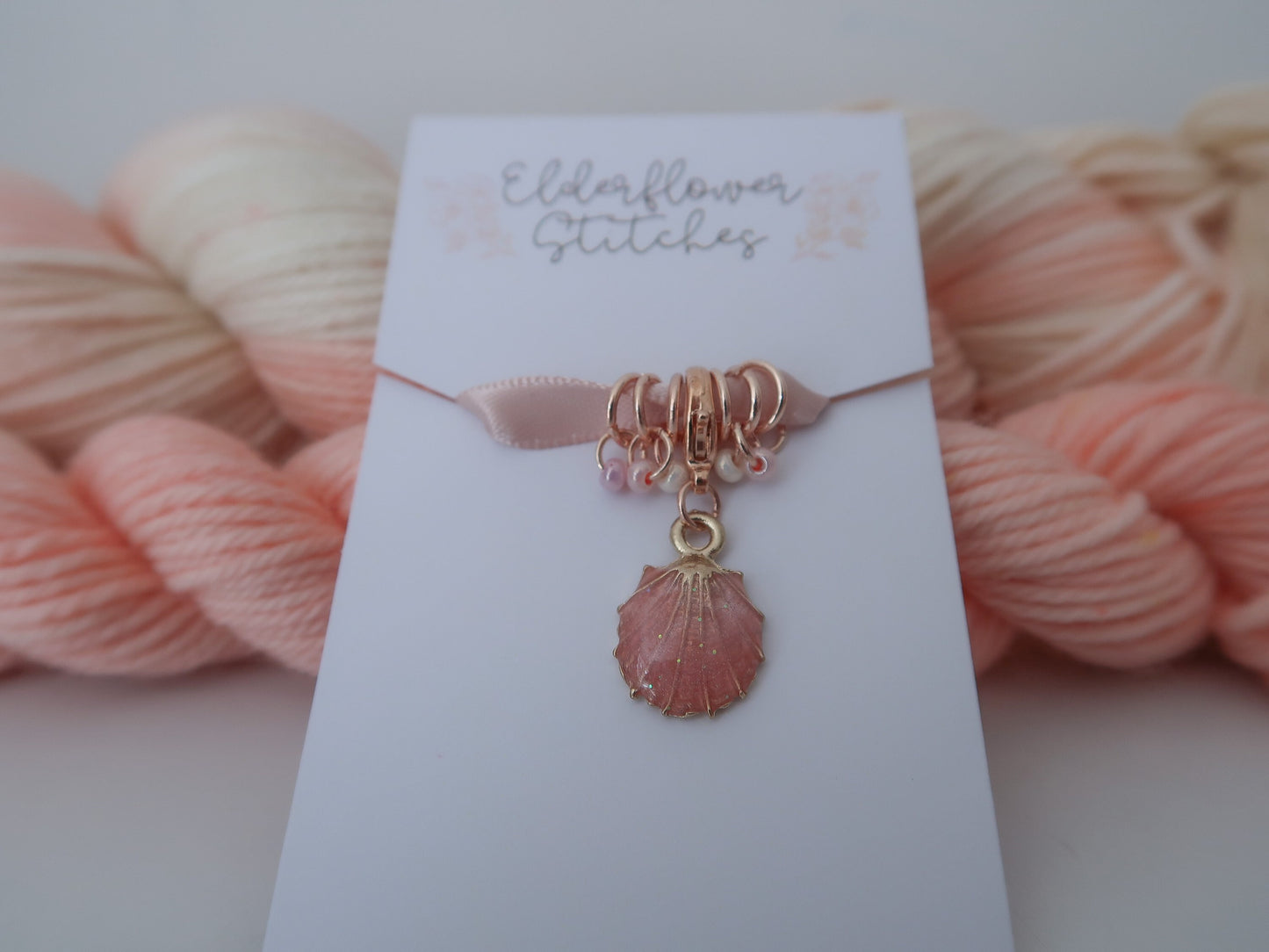 Coral Kisses Sock Set Bundle // Limited Stock // HANDDYED YARN sock, dk, sparkle sock, sock set, progress keeper, stitch marker, shell