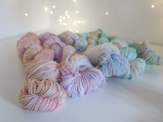 The Nutcracker and the Four Realms Yarn Bundle on Minis or Full Skeins / Handdyed Yarn, sock, sparkle, DK, dyed to order