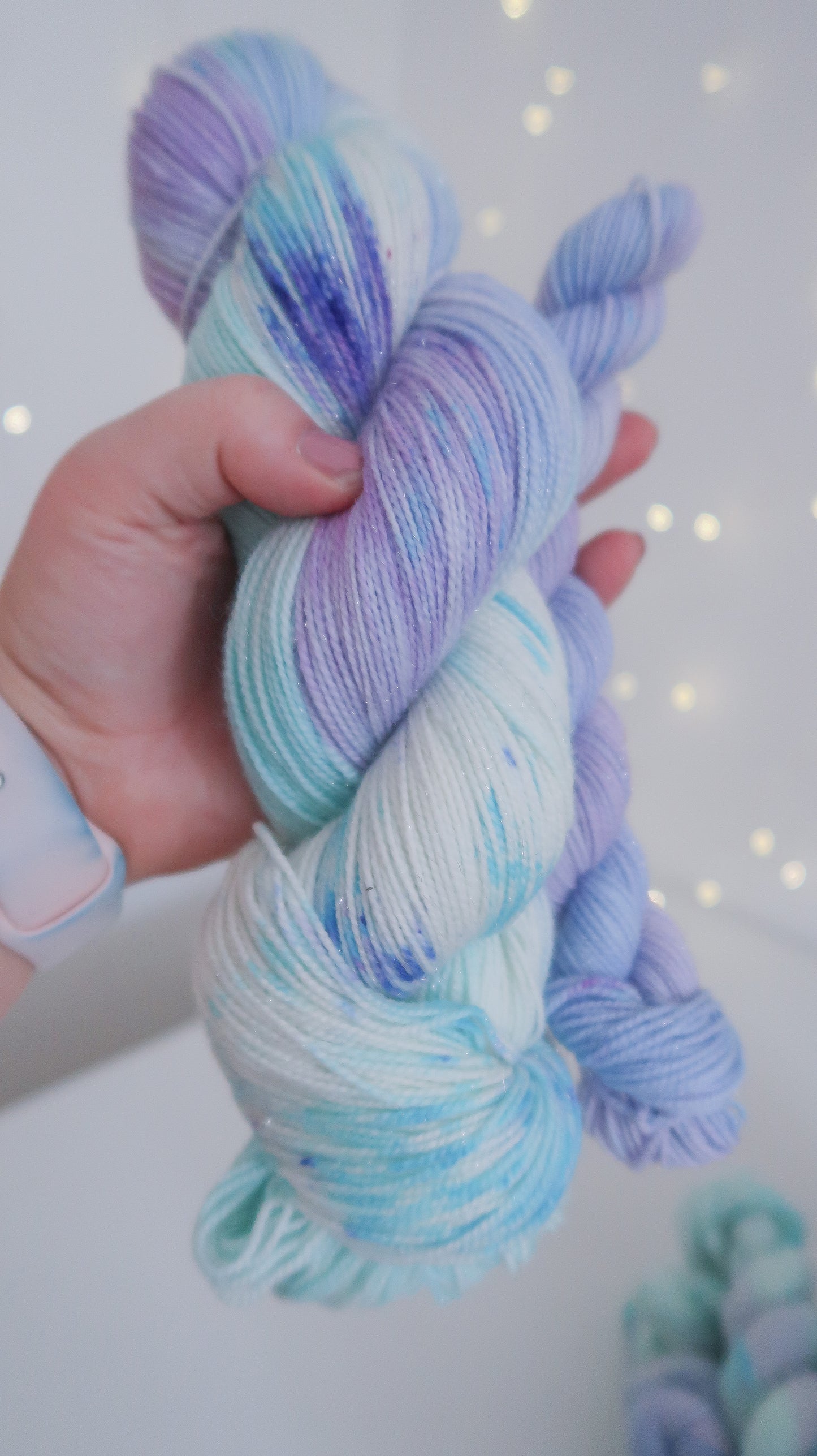 Siren Song Sock Set // HANDDYED YARN sock, sparkle sock, mohair, suri, chunky, alpaca, pastel yarn,